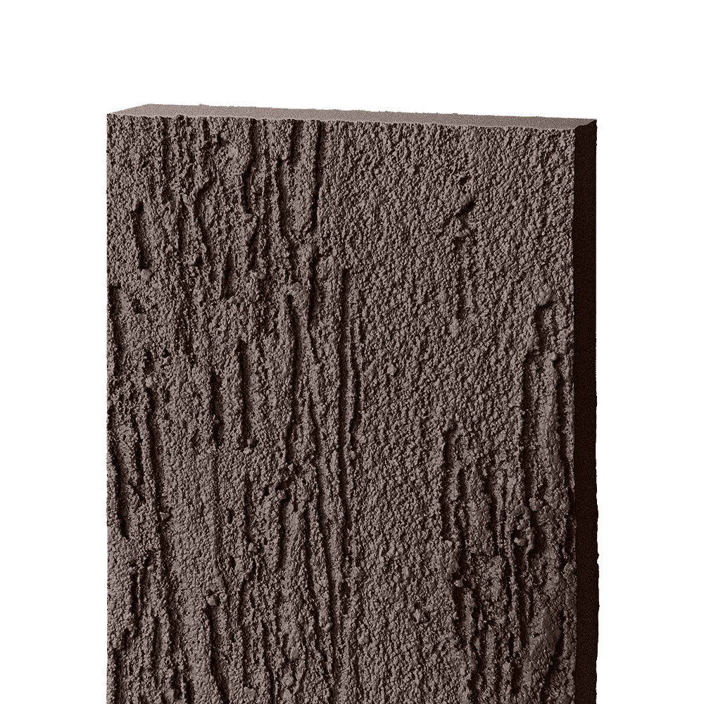 Фиброцементный сайдинг БЭТЕКО Короед, цвет Шоколадно-коричневый (1200х1750х8 мм)